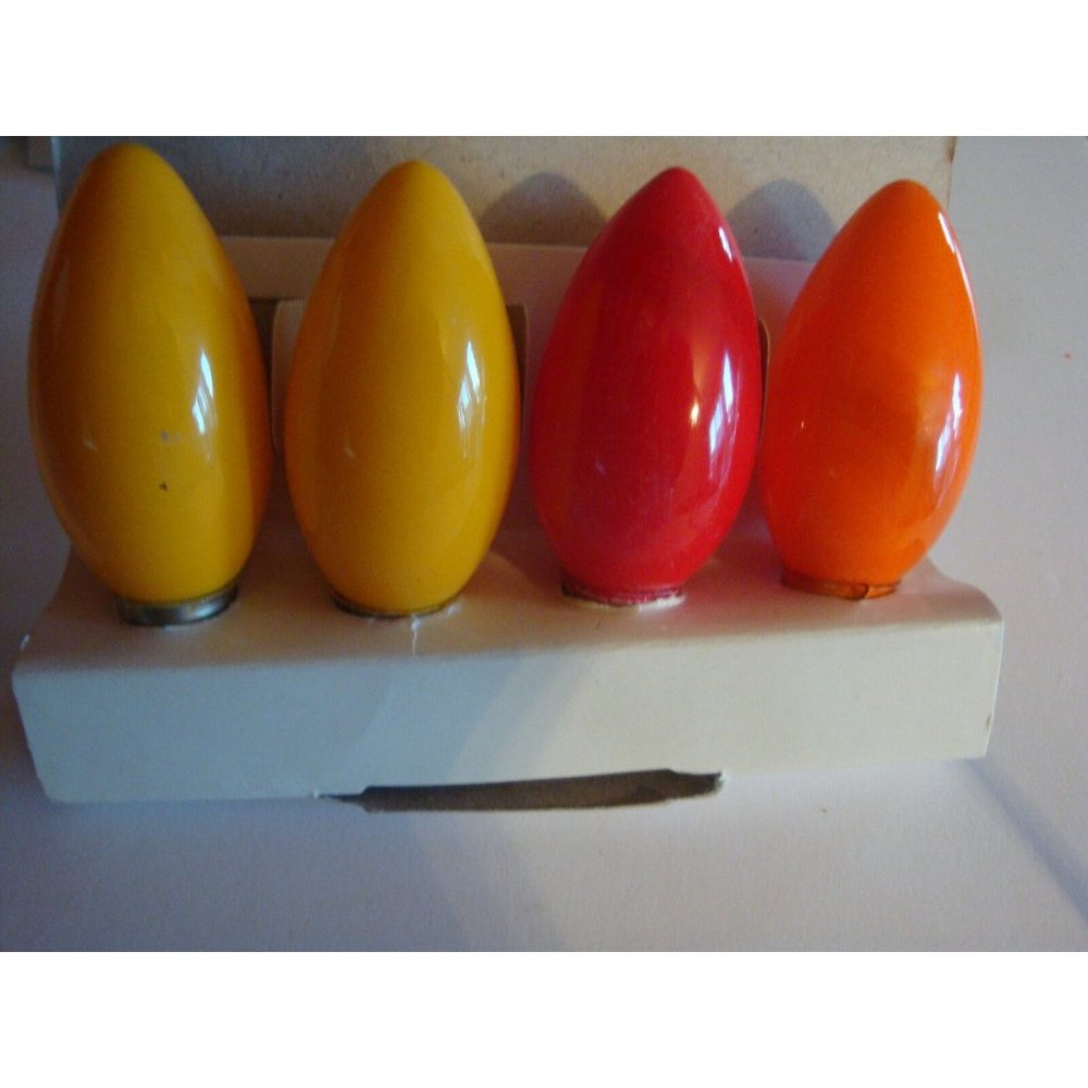 Christmas Lights Replacement‎ Vintage Big Light Bulb Multi Colored C 9 1/4 120 V